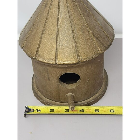 2 Rustic Handcrafted Wooden Birdhouse Round Wooden & General Store - Picture 9 of 13